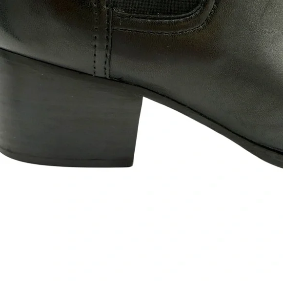 rag & bone Walker Black Leather Block Heel Chelsea Ankle Boots Size 40/10 - Picture 6 of 13